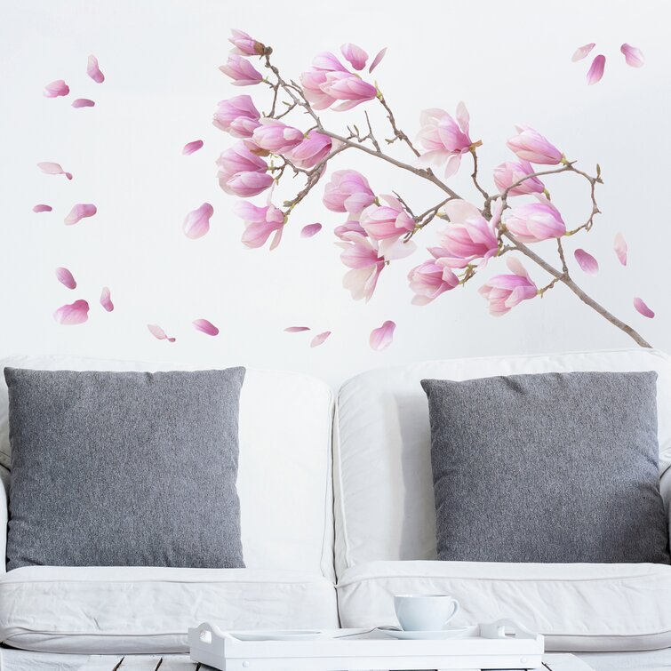 Wandtattoo Magnolie Blumen Magnolia Wandaufkleber Wand Stickers Wohnzimmer DE