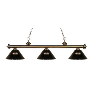 Zephyr Contemporary 3-Light Cone Shade Billiard Light