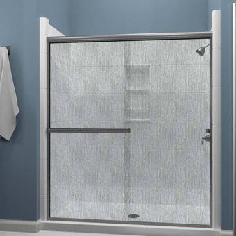 Arizona Shower Door Leser 48 X 70 Bypass Semi Frameless Shower Door Wayfair