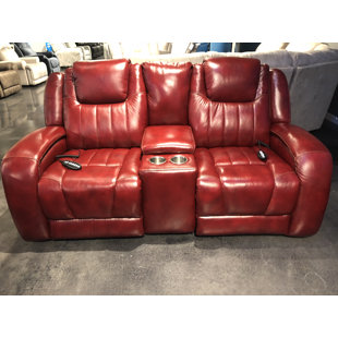 Go to store & view more images Southern Motion Top Shelf Leather Reclining Loveseat