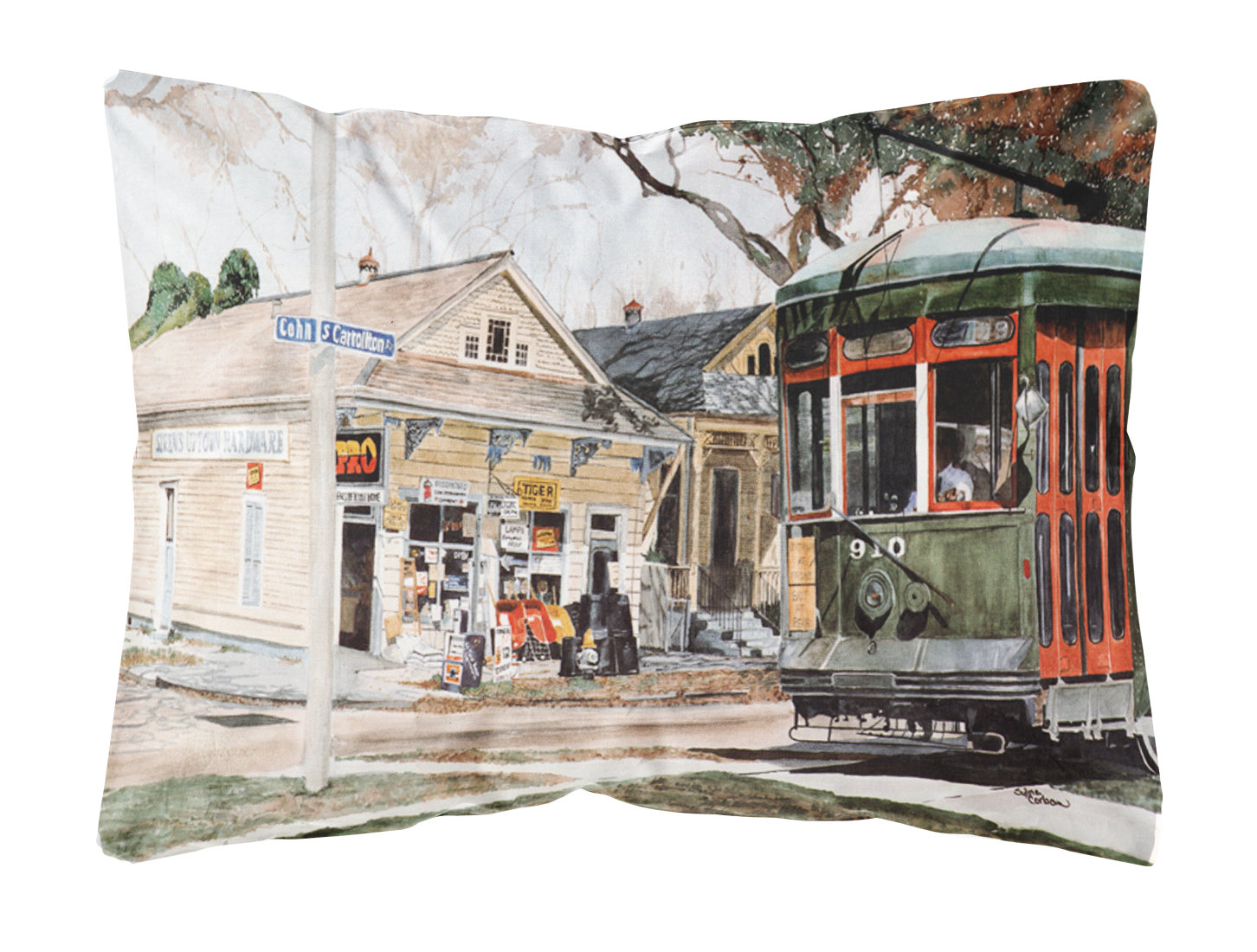 Caroline S Treasures New Orleans Streetcar Indoor Outdoor Throw Caroline S Treasures New Orleans Streetcar Indoor Outdoor Throw Pillow Wayfair
