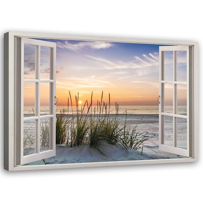 House of Hampton Leinwandbild Fenster zum Strand Wayfair.de