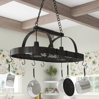 Darby Home Co 2 Light Kitchen Pot Rack Reviews Wayfair Darby Home Co 2 Light Kitchen Pot Rack Reviews Wayfair