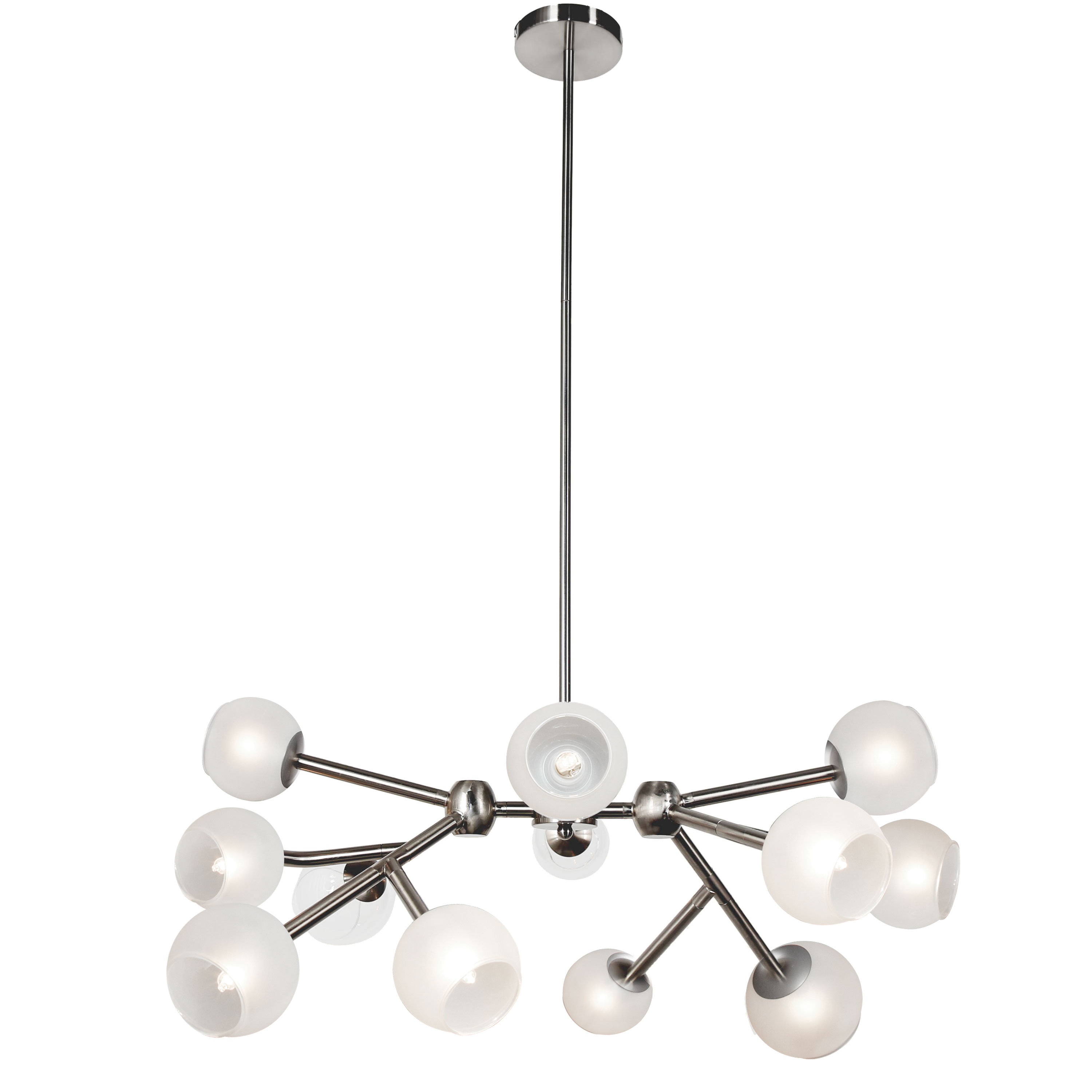 George Oliver Kody 12 Light Sputnik Modern Linear Chandelier