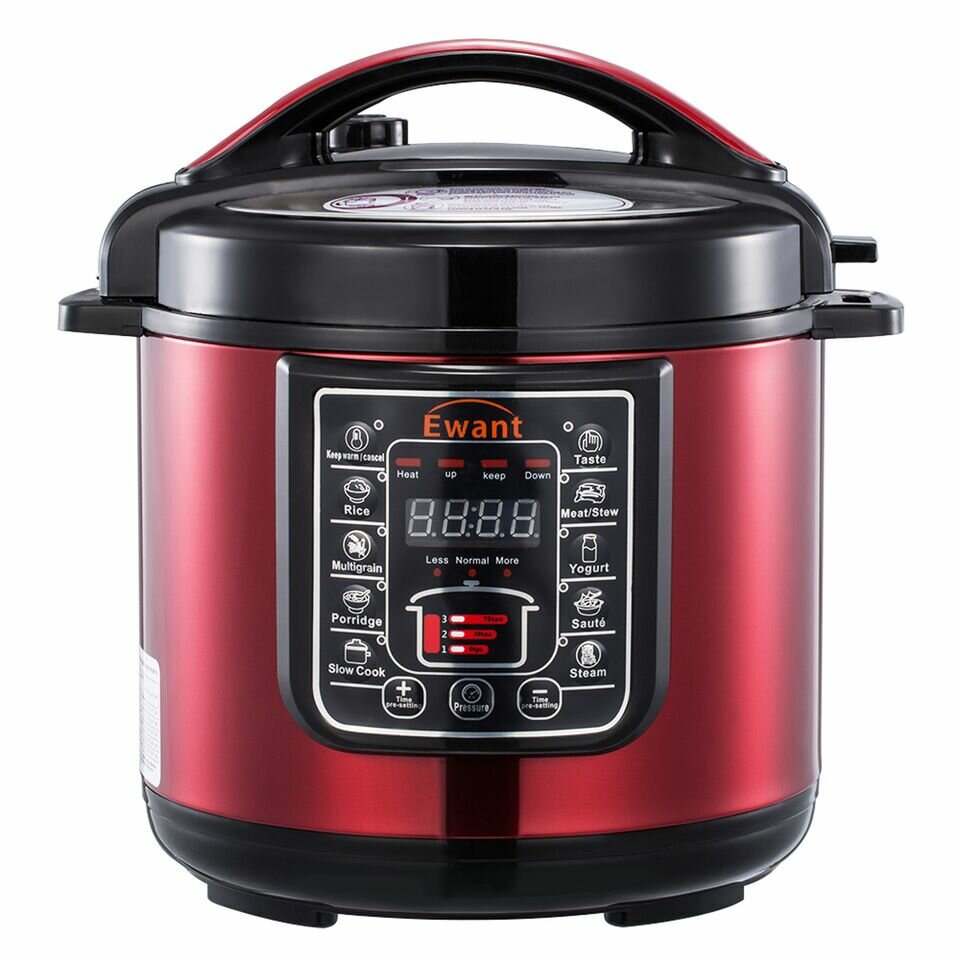 Multifunction Electric Pressure Cooker 6 Litre 8-in-1 Programmable Multi-Cooker with Stainless Steel Inner Pot 