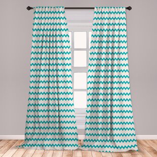 turquoise patterned curtains