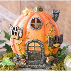 Pumpkin Fairy Door Lighted Display