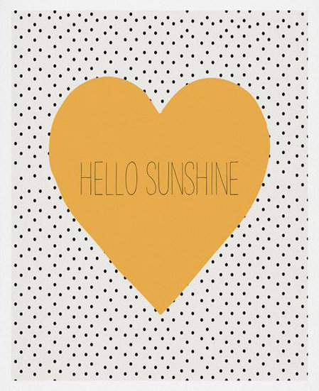 Deny Designs Hello Sunshine Heart Picture Frame Memorabilia Print On Paper Wayfair