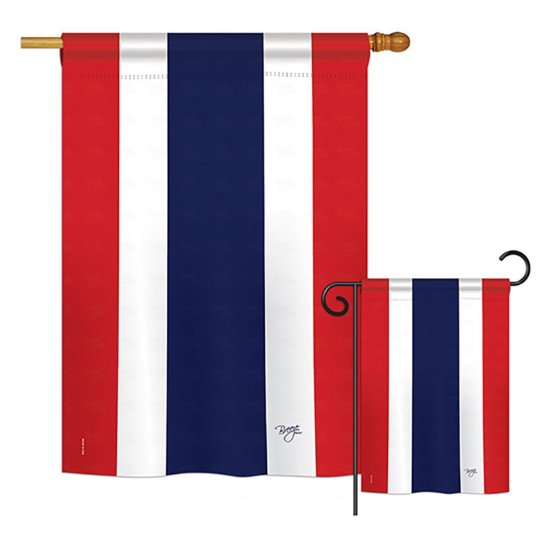 Breeze Decor 2 Piece Thailand Of The World Nationality Impressions Decorative Vertical 2 Sided Polyester Flag Set Wayfair