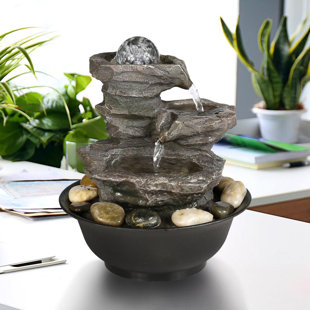 Nouveau Indoor en Cascade Fontaine DEL Lumières Feng Shui Maison Bureau Apaisant decor