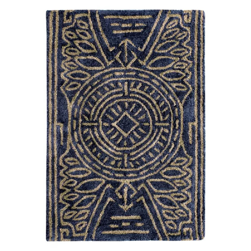 Companyc Artifacts Geometric Handmade Tufted Jute Sisal Indigo Area Rug Wayfair