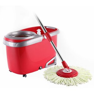 Spin Mop and Rolling Bucket