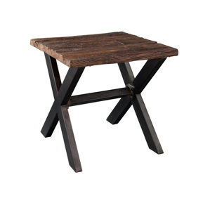 Hekman Railroad Tie and Steel End Table Hekman Railroad Tie and Steel End Table