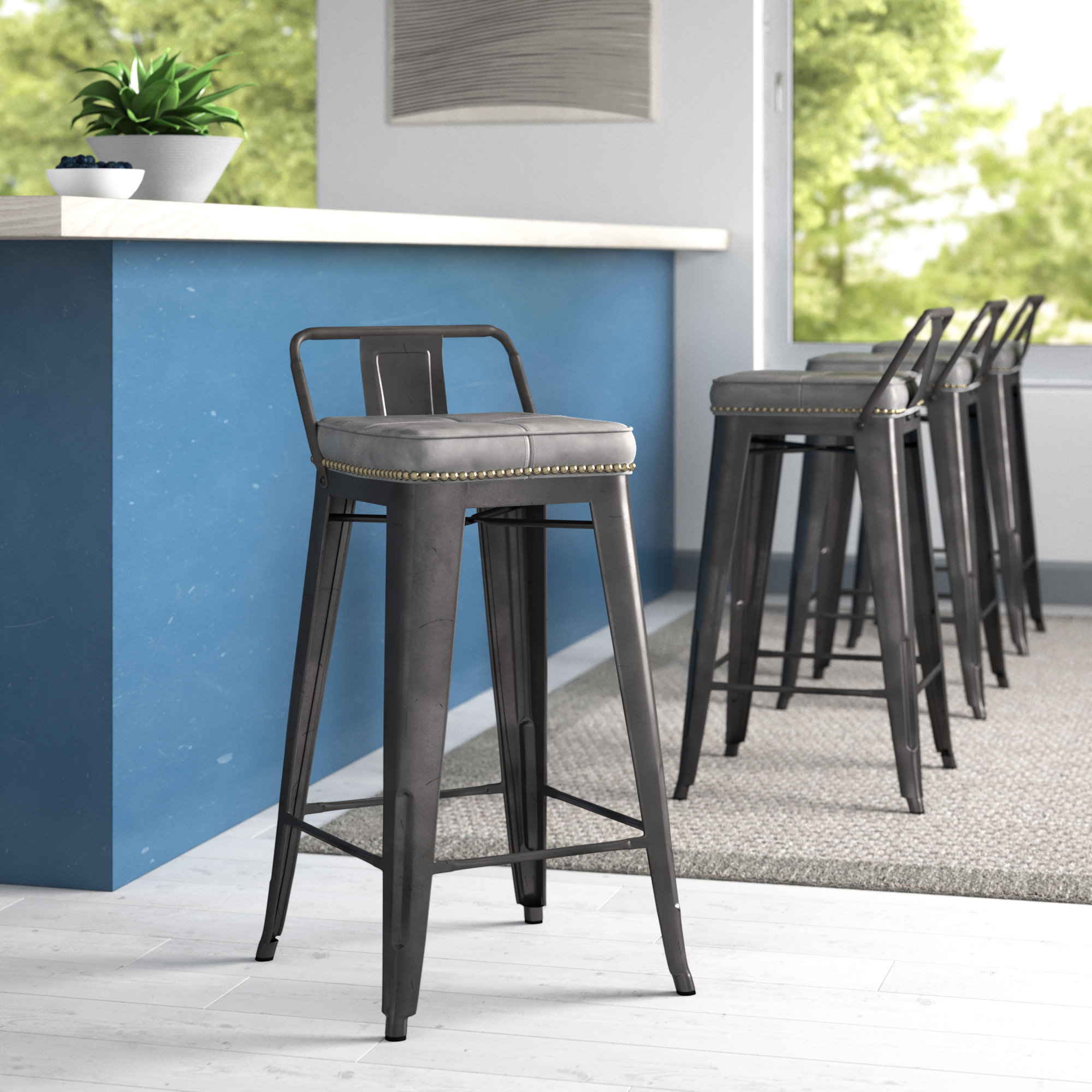 grey bar stools wayfair