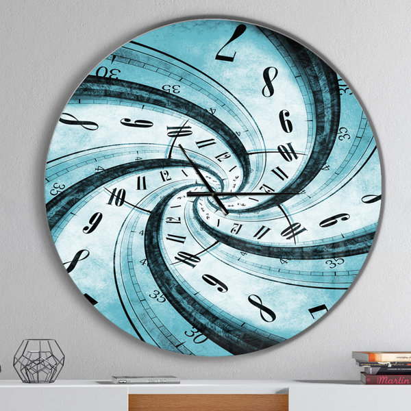 East Urban Home Time Vortex Spiral Contemporary Wall Clock Wayfair