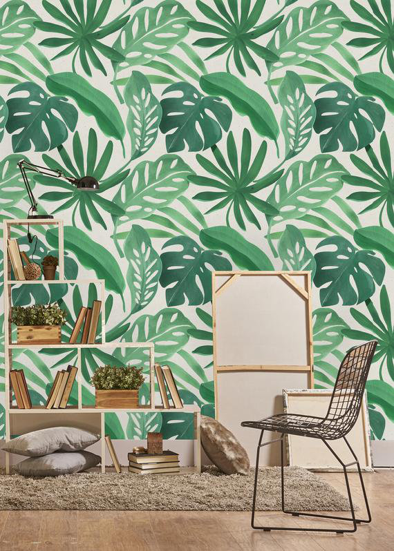 Bay Isle Home Santaana Removable Tropical Leaves 8 33 L X 25 W