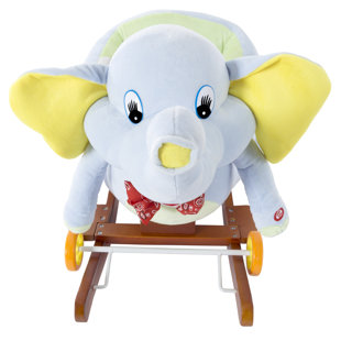 vintage wooden rocking elephant