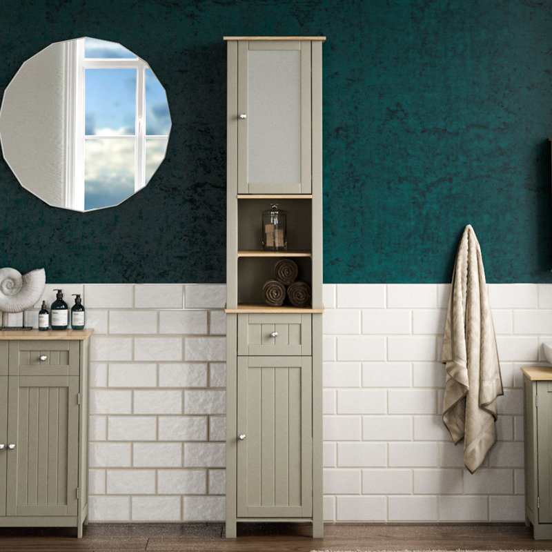 Brambly Cottage 40 X 190cm Mirrored Free Standing Tall Bathroom Cabinet Reviews Wayfair Co Uk