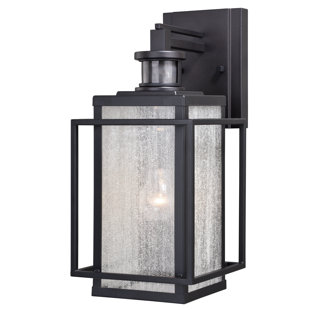 Go to store & view more images Guinn Outdoor Wall Lantern with Motion Sensor by Brayden Studio