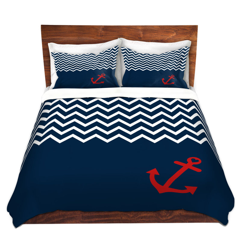 East Urban Home Anchor Chevron Duvet Cover Set Wayfair