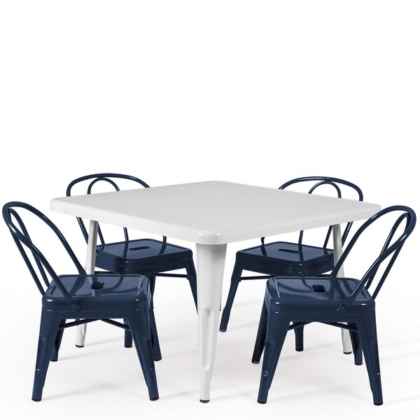 childrens metal table and chairs