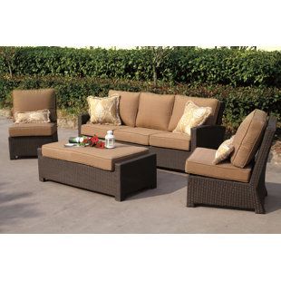 Stockholm 4 Piece Sofa Set with Cushions