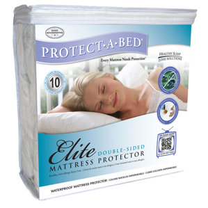 Elite Double-Sided Fitted Hypoallergenic Waterproof Mattress Protector by Protect-A-Bed