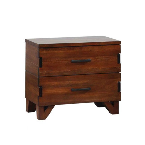 Millwood Pines Dowell 2 Drawers Nightstand Wayfair