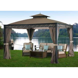 Go to store & view more images Webberly 10 Ft. W x 12 Ft. D Metal Patio Gazebo by Sunjoy