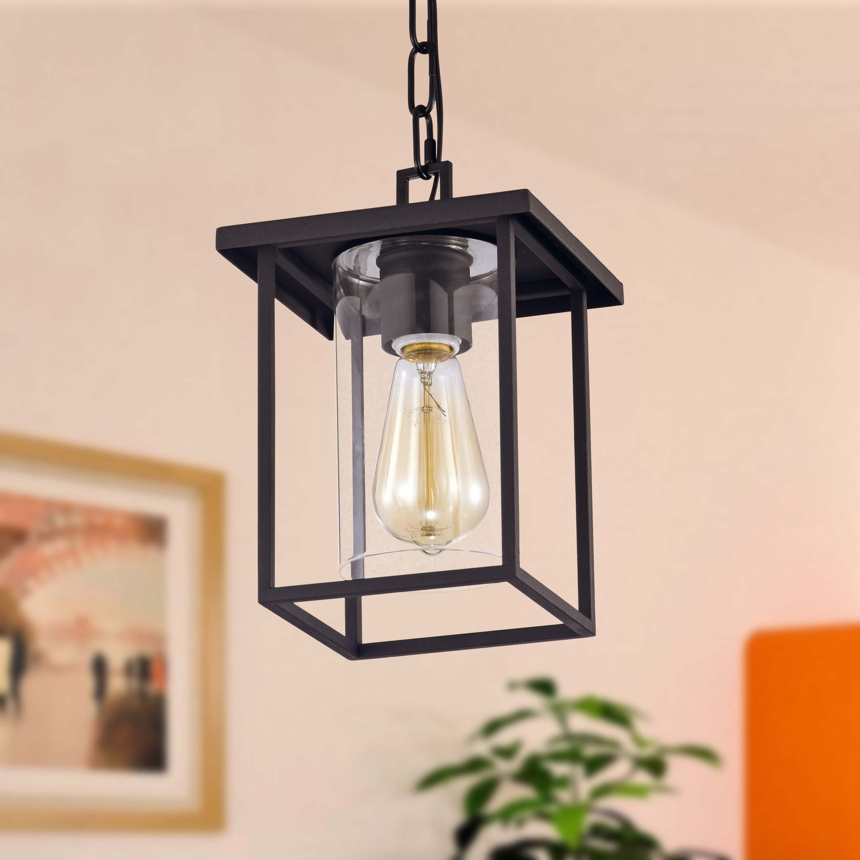 17 Stories Albritton Black 1 Bulb 11 H Outdoor Hanging Lantern Reviews Wayfair