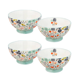 World Menagerie Beninga 4 Piece Floral Design Soup Bowl Set Reviews Wayfair