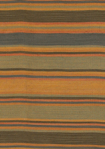 Loon Peak Barbazan Hand Woven Striped Wool Green Orange Rug Wayfair