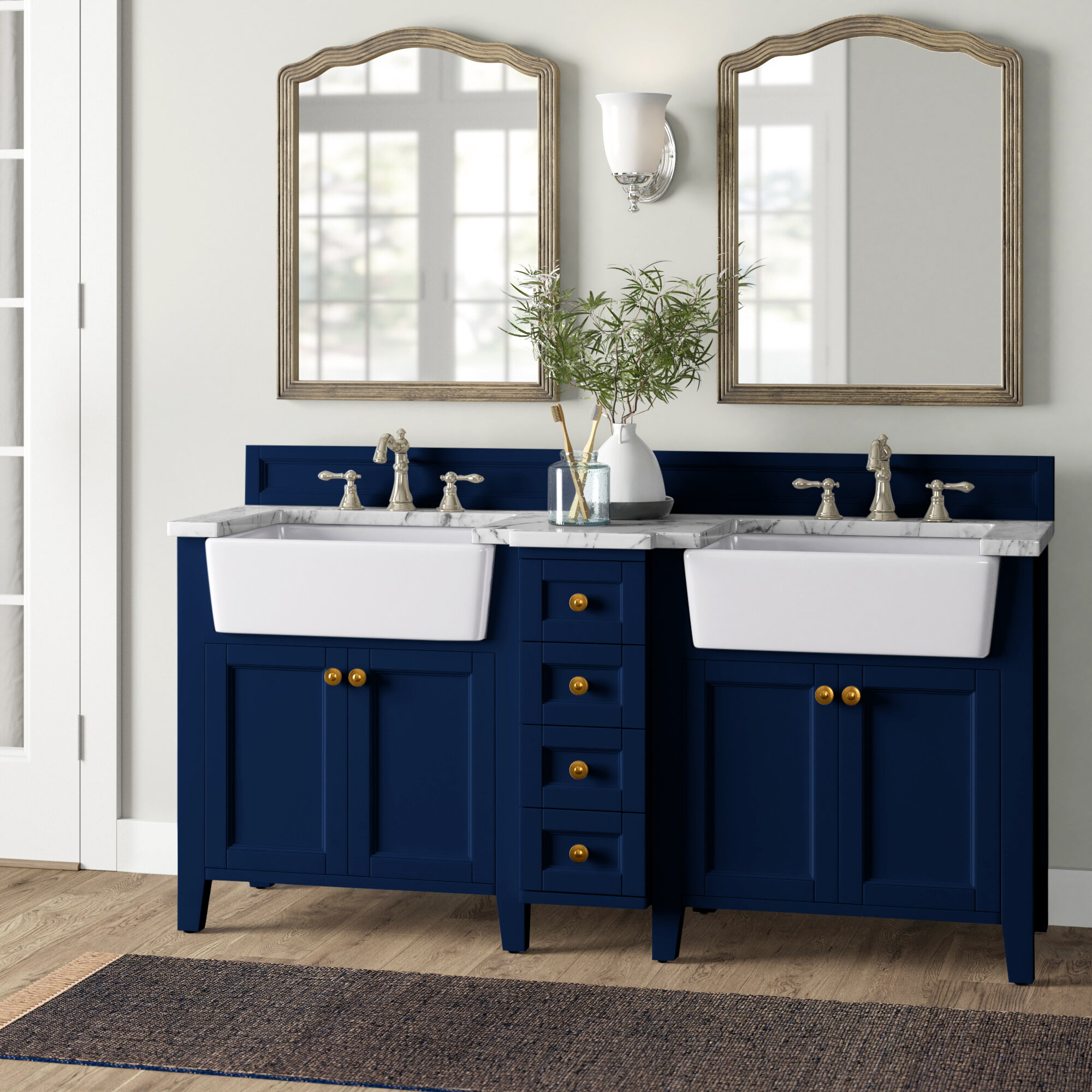 Manning 60 Double Bathroom Vanity Set Reviews Birch Lane