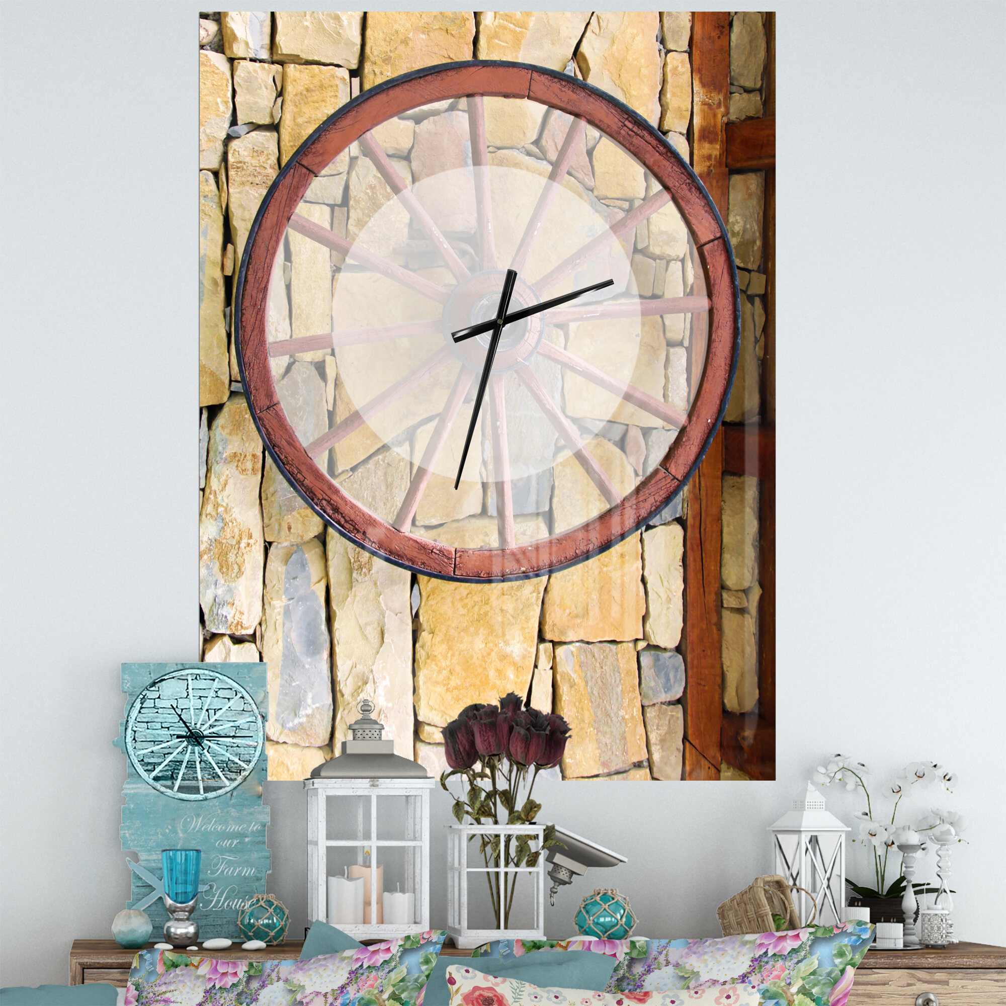 East Urban Home Farmhouse Wall Clock Wayfair