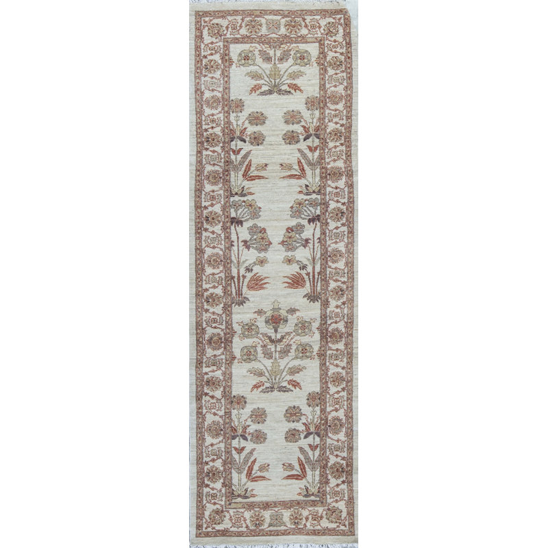 Bokara Rug Co Inc Runner Oriental Hand Knotted Wool Green Light Blue Red Area Rug Wayfair