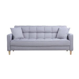 Modern Linen Fabric Tufted Small Space Sofa