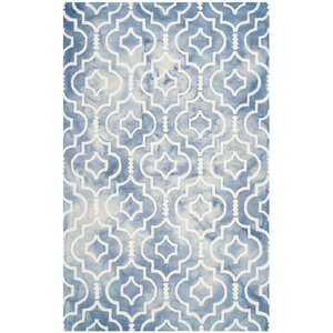 Berman Dip Dye Blue/Ivory Area Rug