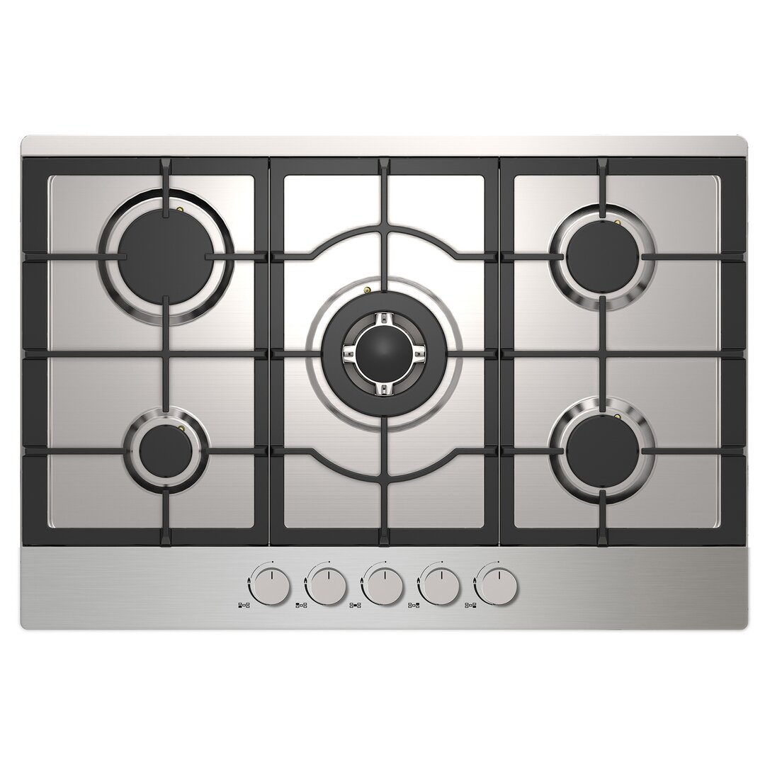 75cm 5 Zone Gas Hob Stainless Steel 