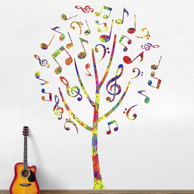 Various Colours & Sizes Acoustic Guitar Music Wall Art Decals/Stickers