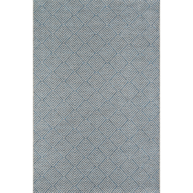 Landon Blue Geometric Indoor Outdoor Area Rug Reviews Joss Main Landon Blue Geometric Indoor Outdoor