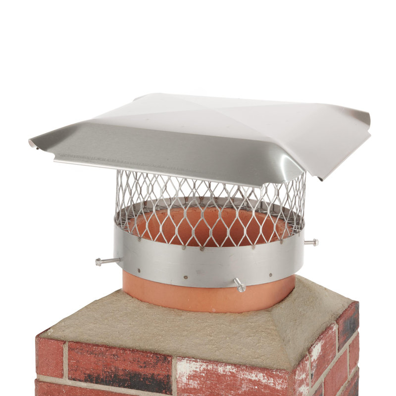 Hy C Single Flue Bolt On Chimney Cap Steel Fireplace Tool Wayfair