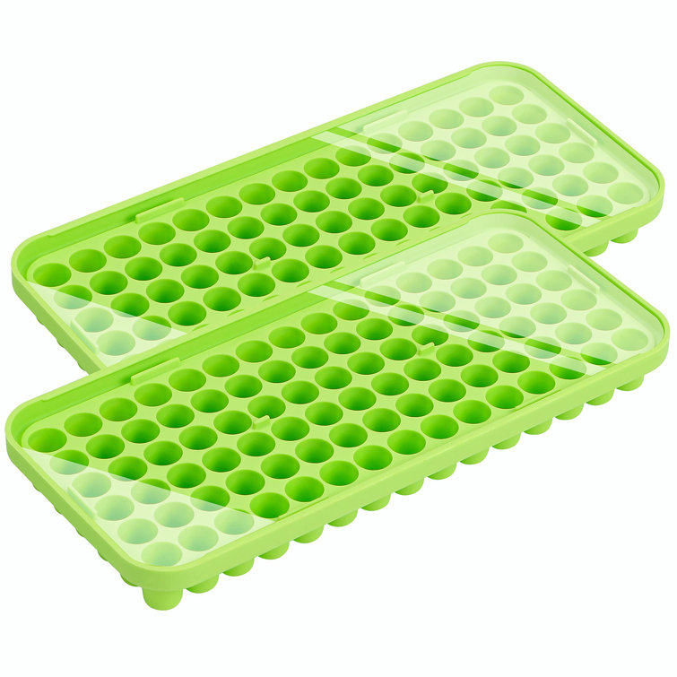 Prep Savour Silicone Ice Cube Tray With Lid Small Ice Nugget Molds 90 Grids Mini Tiny Crushed Ice Trays 2 Pack For Chilled Drinks Whiskey Cocktails Stackable Bpa Free Wayfair