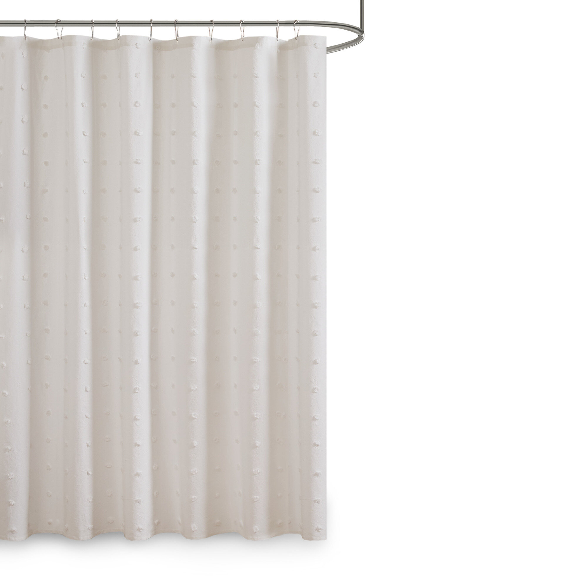 Latitude Run Kazi Cotton Solid Color Single Shower Curtain Reviews Wayfair