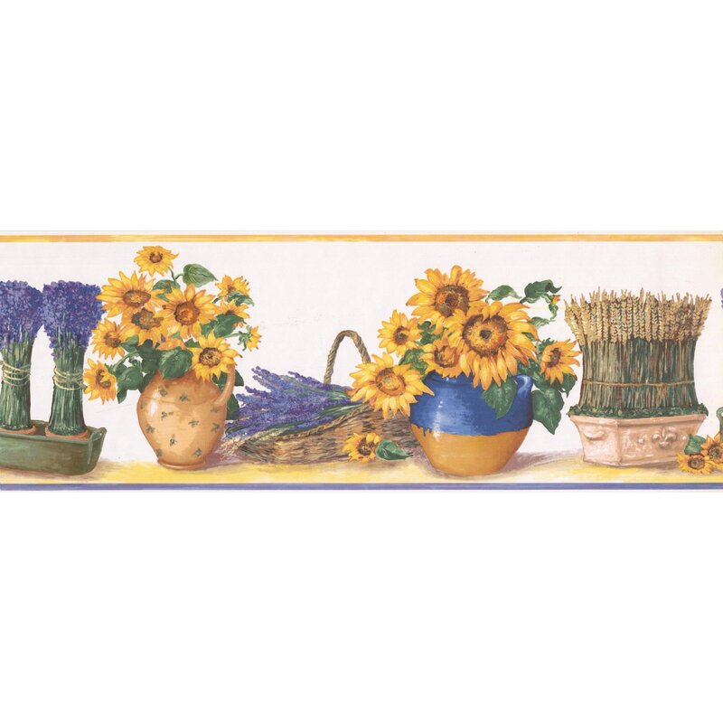 August Grove Ellaville Sunflower In Pots Bunch 15 L X 7 W