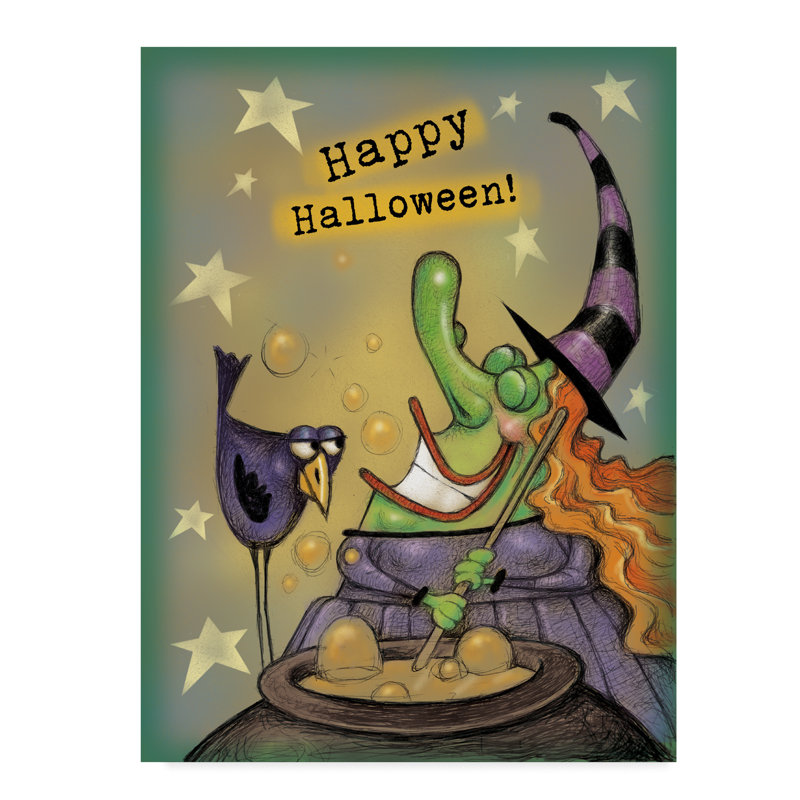 The Holiday Aisle Witch Cauldron Acrylic Painting Print On