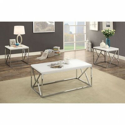 orren ellis howard 3 piece coffee table set