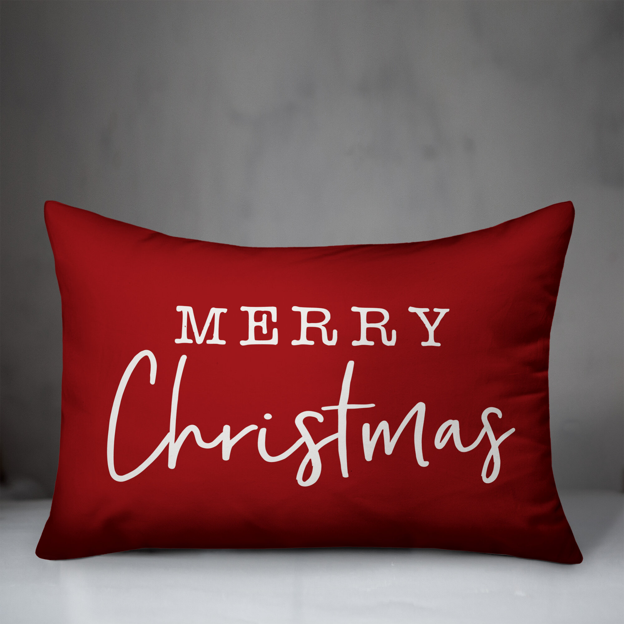 Crowl Merry Christmas Lumbar Pillow \u0026 