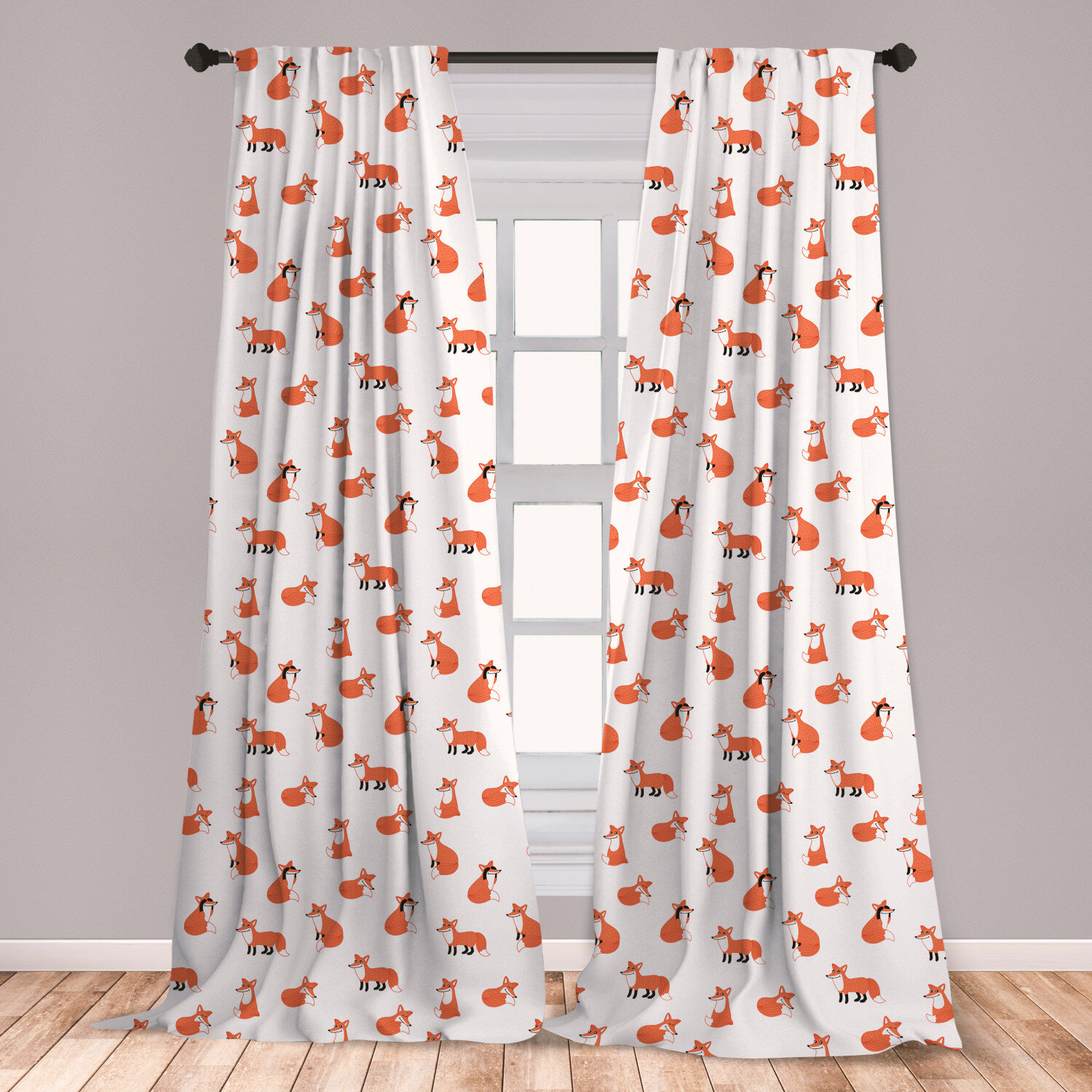 East Urban Home Ambesonne Fox Window Curtains