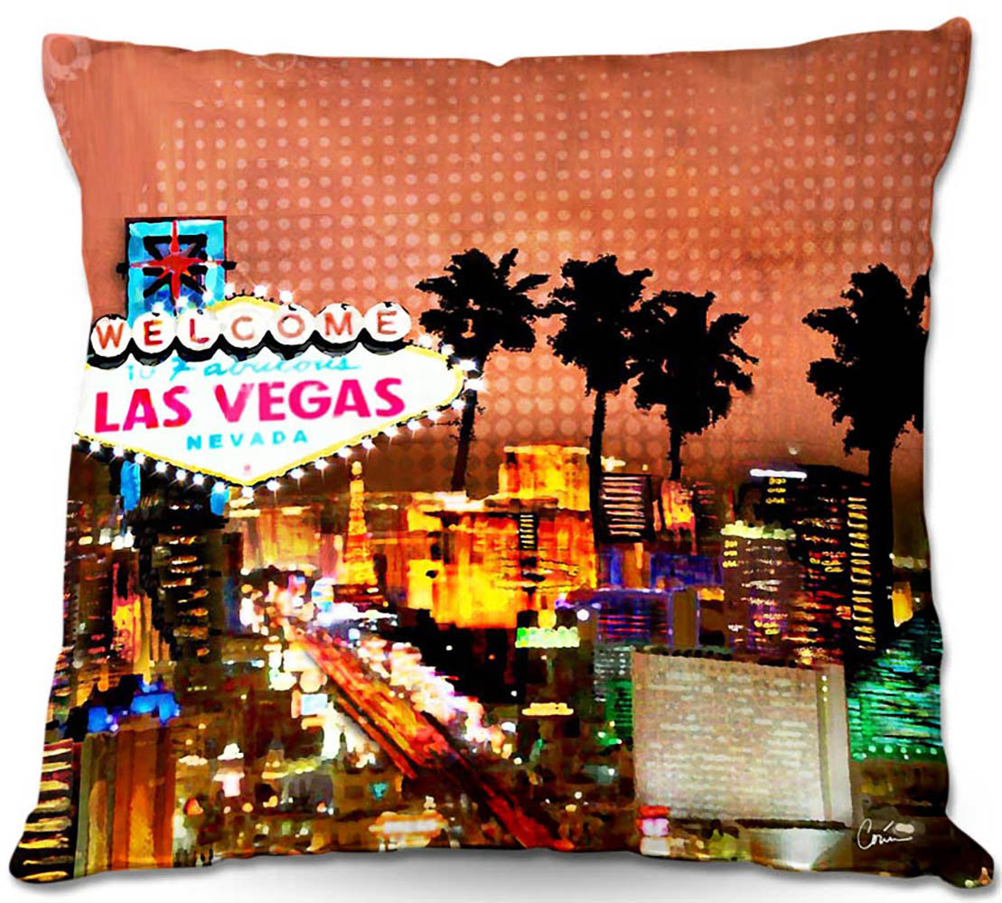 East Urban Home Couch Las Vegas Skyline Throw Pillow Wayfair