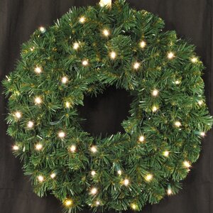 Pre-Lit Battery Operated LED Sequoia Wreath